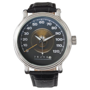 Klassieke sportauto snelheidsmeter uit het begin v horloge