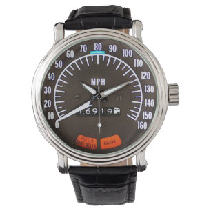 Klassieke sportauto snelheidsmeter uit het begin v horloge