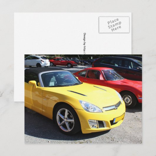 Klassieke Sportkaarten van Opel GT Briefkaart (Voorkant / Achterkant)