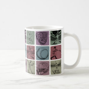Klassieke sportkunst drinkgerei honkbal liefhebber koffiemok