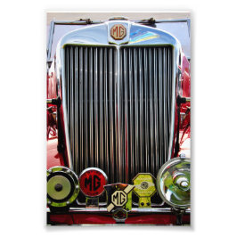 Klassieke Sportmotor MG Foto Afdruk