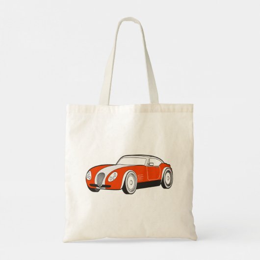 Klassieke sportwagen Canvas tas (Achterkant)
