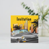 Klassieke sportwagen kaart (Staand voorkant)