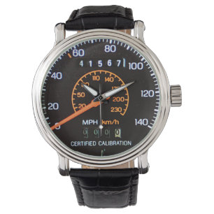 Klassieke sportwagen politiekilometerschaal midden horloge