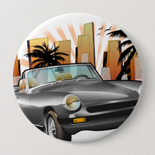 Klassieke sportwagen ronde button 4,0 cm