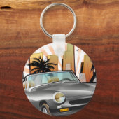 Klassieke sportwagen sleutelhanger (Voorkant)