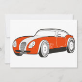 Klassieke sportwagen uitnodigingen (Voorkant)