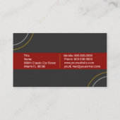 Klassieke sportwagen Visitekaartje (Achterkant)