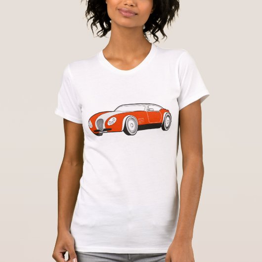Klassieke sportwagen vrouwen T-shirt (Voorkant)