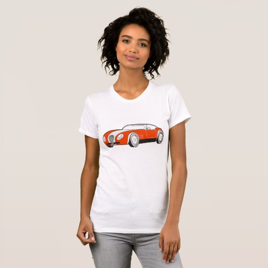 Klassieke sportwagen vrouwen T-shirt (Voorkant volledig)