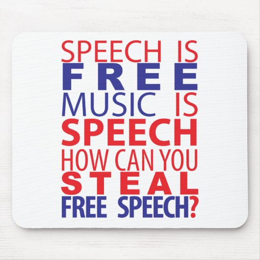 Klassieke spraak is gratis Mousepad Muismat (Voorkant)