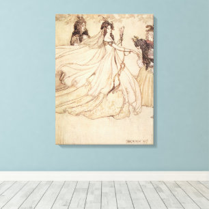 Klassieke sprookjes, Assepoester door Arthur Rackh Canvas Afdruk