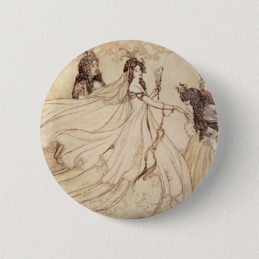 Klassieke sprookjes, Assepoester door Arthur Rackh Ronde Button 5,7 Cm (Voorkant)