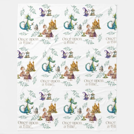Klassieke sprookjesillustraties voor kinderen fleece deken (Voorkant)