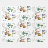 Klassieke sprookjesillustraties voor kinderen fleece deken (Voorkant (Horizontaal))