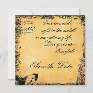 Klassieke sprookjesliefdescitaat bewaar de datum save the date