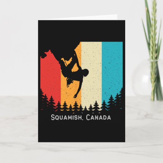 Klassieke Squamish, Canada Rotsklimmen Boulderen Kaart (Voorkant)