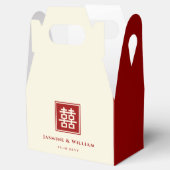 Klassieke Square Double Happiness Chinese bruiloft Bedankdoosjes (Geopend)