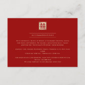 Klassieke Square Double Happiness Chinese bruiloft Informatiekaartje (Voorkant)