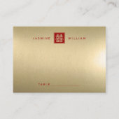 Klassieke Square Double Happiness Chinese bruiloft Plaatskaartje (Voorkant)