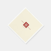 Klassieke Square Double Happiness Chinese bruiloft Servetten (Hoek)