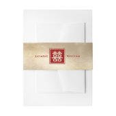 Klassieke Square Double Happiness Chinese bruiloft Uitnodigingen Wikkel (Voorkant Voorbeeld)