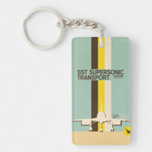Klassieke SST Retro-vliegtuigsleutelhanger Sleutelhanger