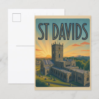 Klassieke St Davids, Wales geschenken en souvenirs Briefkaart