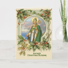 Klassieke St. Patrick Ierse Kerstzegen Kaart