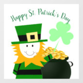 Klassieke St. Patrick's Day Raamsticker (Vel)