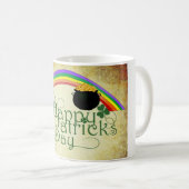Klassieke St. Patrick's Day Regenboog/Pot met Goud Koffiemok (Voorkant rechts)