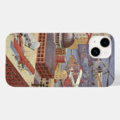 Klassieke stad in sciencefiction-stijl, Victoriaan Case-Mate iPhone Case (Achterkant (horizontaal))