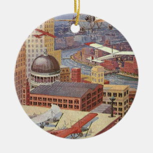 Klassieke stad in sciencefictionstijl, Victoriaans Keramisch Ornament