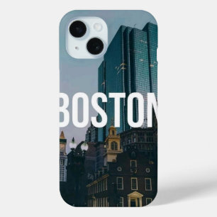 Klassieke stadsgezichtprint van Boston - Historisc iPhone 15 Case