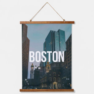 Klassieke stadsgezichtprint van Boston - Historisc Hangend Wandkleed