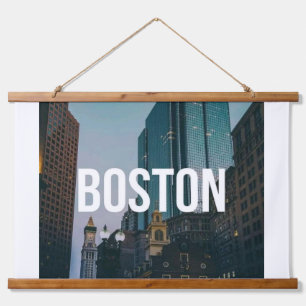 Klassieke stadsgezichtprint van Boston - Historisc Hangend Wandkleed