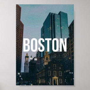 Klassieke stadsgezichtprint van Boston - Historisc Poster