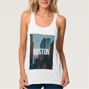 Klassieke stadsgezichtprint van Boston - Historisc Tanktop