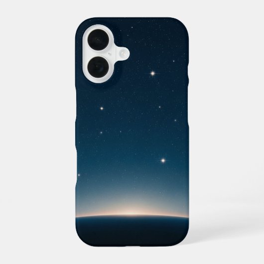 Klassieke Starfield Horizon iPhone 16 Hoesje (Achterkant)