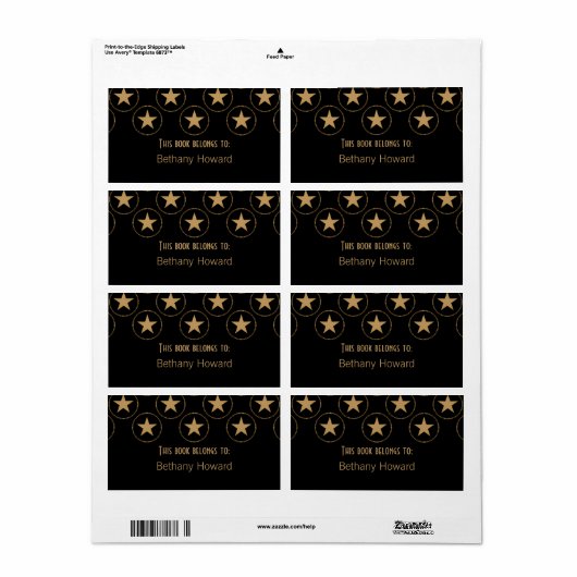 Klassieke stembalken etiket (Full Sheet)