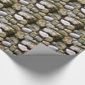 Klassieke Stenen rotsen noodlijdende stenen rustie Cadeaupapier (Hoek)