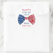 Klassieke sterren en strepen 4 juli ronde sticker (Tas)