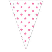 Klassieke sterren Fuchsia Roze - Wit Vlaggetjes (Derde vlag)