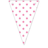 Klassieke sterren Fuchsia Roze - Wit Vlaggetjes (Tweede vlag)