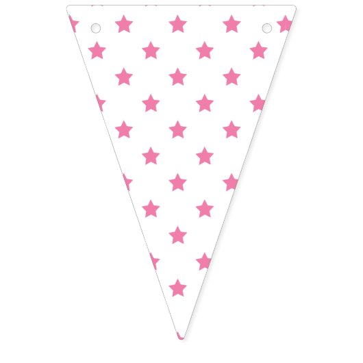 Klassieke sterren Fuchsia Roze - Wit Vlaggetjes (Eerste vlag)