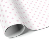 Klassieke sterren lichtroze - wit cadeaupapier (Rol Hoek)