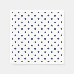 Klassieke sterren marineblauw - wit servet
