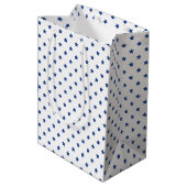 Klassieke sterren True Blue - Wit Medium Cadeauzakje (Achterkant Gekanteld)