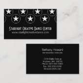 Klassieke sterren Visitekaartje, zwart-wit Visitekaartje (Voorkant / Achterkant)