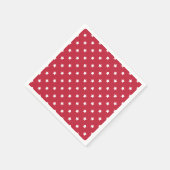 Klassieke sterren wit - kersenrood servet (Hoek)